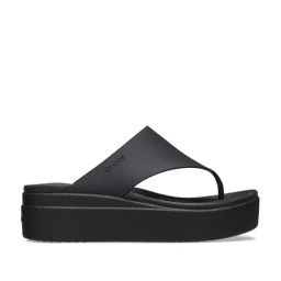 Crocs Women's Brooklyn Black Wedge Flip Flops-picture-12