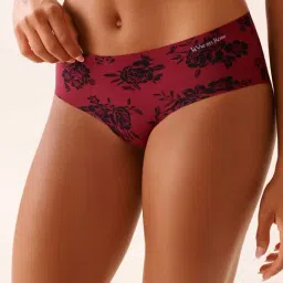 La Vie En Rose Red Microfiber Invisible Hiphugger Panties-picture-45