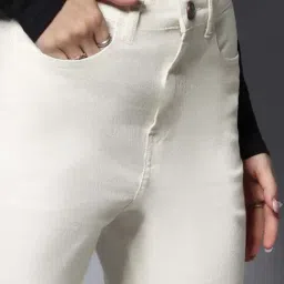 High Star White Regular Fit High Rise Jeans image 5