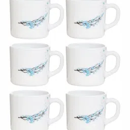 Cello White Opalware Printed Coffee Mug - Set of 6 image 2