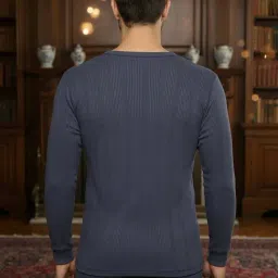 Mack Jonney Navy Cotton Regular Fit Thermal Top image 2