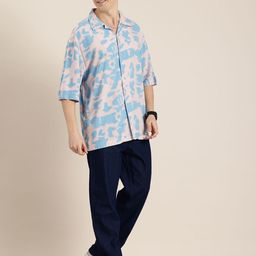 HERE&NOW Tie and Dye Relaxed Fit Casual Shirt-picture-47