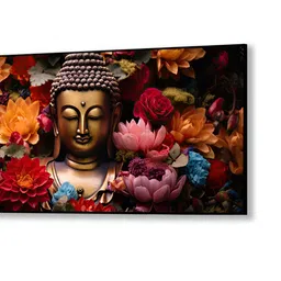 nestroots Gold-Toned & Orange 1 Piece Canvas Other Wall Paintings image 5