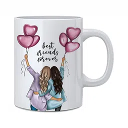 Mr UVD White & Pink Graphic Printed Ceramic Matte Mugs 350 ml-picture-28