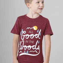 BAESD Boys Multicoloured Typography 5 Printed  T-shirt image 2