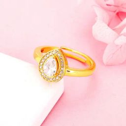 GIVA 92.5 Sterling Silver Dew Drop Ring for Women-picture-28