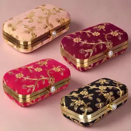 Kuber Industries Embroidered Box Clutch image 5