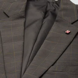 Raymond Contemporary Fit Checked Notched Lapel Single-Breasted 2 Piece Formal Suits image 2