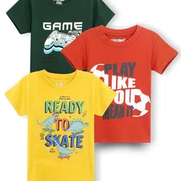 RASPY Boys 3 Printed Pure Cotton T-shirt-image-96