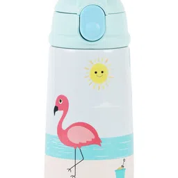 Nuluv Blue & Yellow Single Stainless Steel Cartoon Characters Smart Vacuum Water Bottle-picture-57