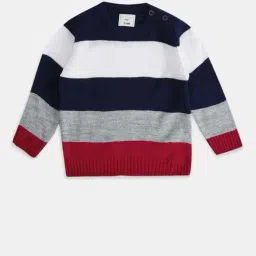 Pantaloons Baby Multicolor Cotton Striped Full Sleeves Sweater-image-18