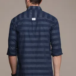 WROGN Men Horizontal Stripes Casual Shirt image 5