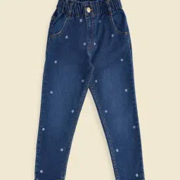 Pantaloons Junior Blue Cotton Printed Jeans image 2