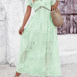 bebe Lace Detail Maxi Dress-picture-42
