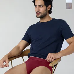 XYXX Pack Of 3 Cotton Anti Microbial Basic Briefs XYBRF3PCKN859-picture-35