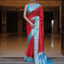 PHEASANT Woven Design Zari Banarasi Saree-picture-12
