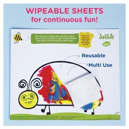 Dabble Reusable colouring sheets and Mini Finger Paint Combo for kids 3 years-image-57