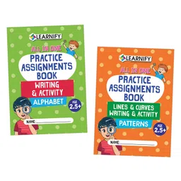 All In One Practice Assignments Books, Writing & Activity, Alphabet & Patterns, Set of 2 Books - English-image-43