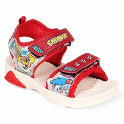 Lil Lollipop Bunny Designed Velcro Closure Sandals - Red-picture-17