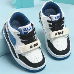 KIDLINGSS Abstract Designed Colour Blocked Velcro Closure Sneakers - Blue-picture-38