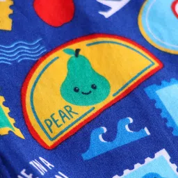 Babyhug Cotton Woven Half Sleeves Shirt With Beach Theme Print - Navy Blue image 3