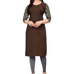 Coft Women Flared Sleeves Thread Work Crepe Kurta-picture-36