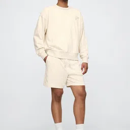 GAP Men Mid-Rise Loose Fit Shorts with Embroidered Detail image 4