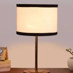 Devansh Multicoloured Wood Contemporary Cylindrical Shaped Table Lamp-picture-16