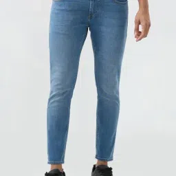 Spykar Mid Blue Solid Slim Fit Mid Rise Jeans-image-58