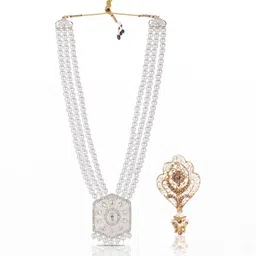 JIYANSHI FASHION Men White Jewellery Set-image-70