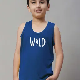 Friskers Kids Blue & White Cotton Printed Vest-picture-11