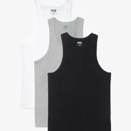 United Colors of Benetton Multi Cotton Regular Fit Vest - Pack of 3-picture-22