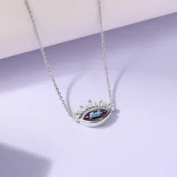 Ornate Jewels 925 Sterling Silver Blue Evil Eye Necklace for Women-picture-27