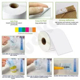 Tudko 50x100 mm 80 GSM 1 UP Self Adhesive Paper Label Orange (Pack of 2 Pcs) image 5