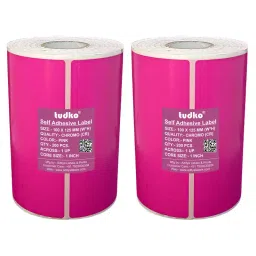 Tudko 100x125 mm 80 GSM 1 UP Self Adhesive Paper Label Pink (Pack of 2 Pcs)-image-49