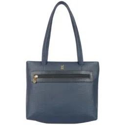 Baggit Blue Textured Medium Tote Handbag-image-13
