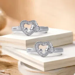 Taraash 92.5 Sterling Silver Heart Shape Toe Ring for Women-picture-32