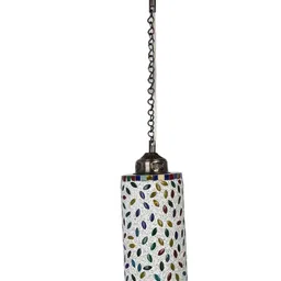 1ST TIME White & Red Textured Cylinder Shaped Ceiling Lamp-picture-20