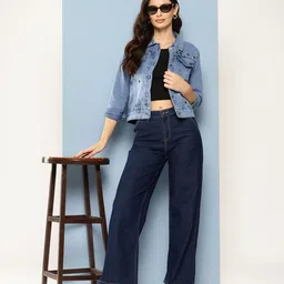 Aarika Washed Lightweight Denim Jacket image 5