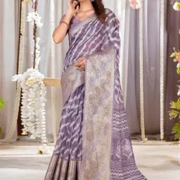 Saree Mall Purple Woven Saree With Unstitched Blouse-picture-15