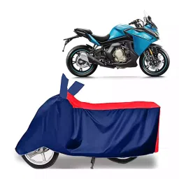 Auto Pearl Polyester Two Wheeler Cover for CFMoto 400GT (Red Blue)-picture-12