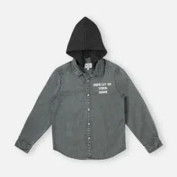 Pepe Jeans Kids Grey Solid Shirt-image-74