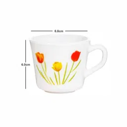 Cello White Opalware Printed Coffee Mug - Set of 6 image 3