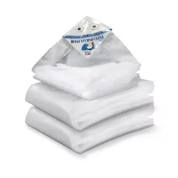 TUFFPAULIN 15x12 Ft 120 GSM White Extra Strong Virgin MLCL Sheet Film Tirpal image 1