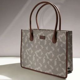 ZOUK Aravalli Abstract Book Grey Printed Tote Handbag-picture-3