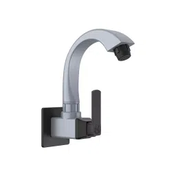 RN PTMT Sink Tap Wall Mount Metallic Grey & Black 20 mm Faucet Hole, RNABP09B09-image-1