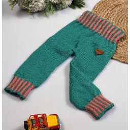 Shilpshakti Handmade Skin Fit Striped Designed Woollen Pant - Green-picture-17