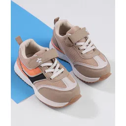 Cute Walk by Babyhug Sports Shoes with Velcro Closure & Logo Applique - Beige-picture-22