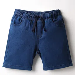 Kookie Kids Above Knee Length Washed Denim Shorts - Blue-image-78