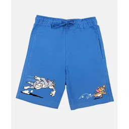 Wear Your Mind Knit Warner Bros Featuring Tom & Jerry Printed Shorts - Royal Blue-picture-25